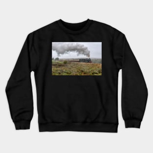 LMS Black 5 Number 5828 on a Misty Day on the Moor Crewneck Sweatshirt